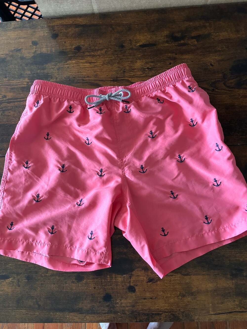 MaaMgic Men's Quick Dry Swim Trunks with Anchor Print